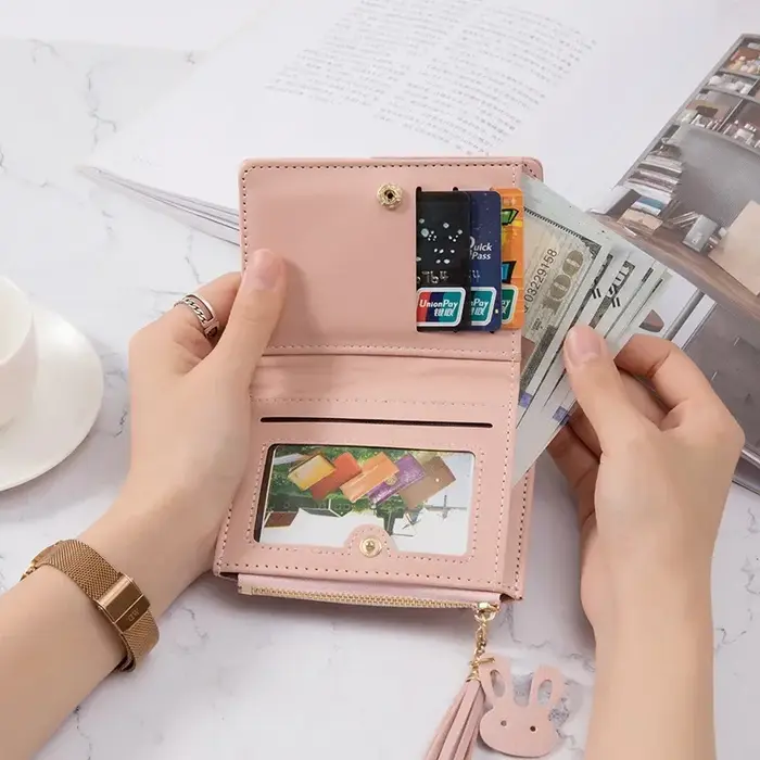 Portefeuille pour femme en cuir PU