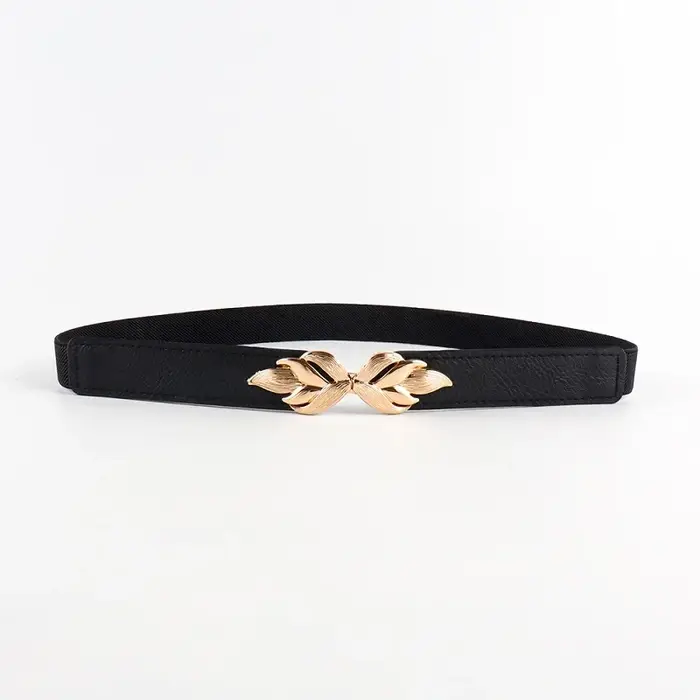 Ceinture fine en cuir chevelu pour femmes