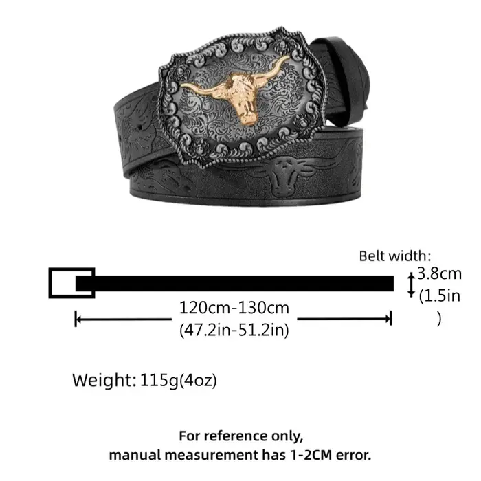 Ceinture de cowboy western pour homme