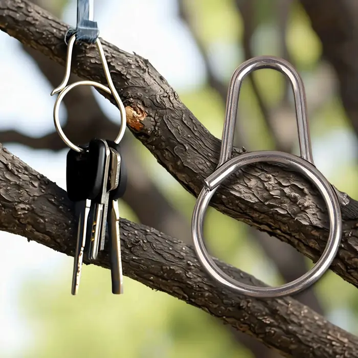 Porte-clés en alliage de titane avec clip ceinture