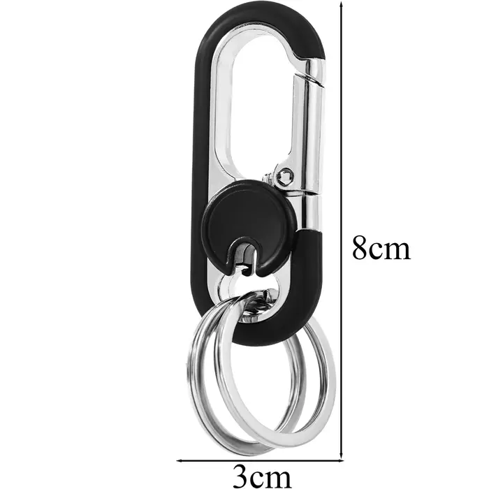 Porte-clés à double anneau pour hommes