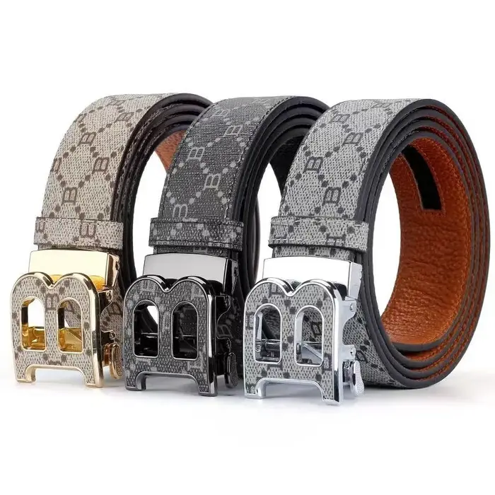 Nouvelle marque de luxe hommes ceinture mode affaires alliage aiguille boucle hommes ceinture boucle
