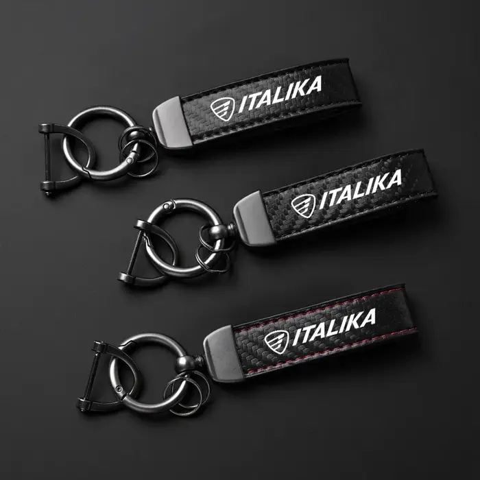 Porte-clés en fibre de carbone texturée pour moto ITALIKA 125 Z 200 150 SZ 250Z AT110 AT125 RT
