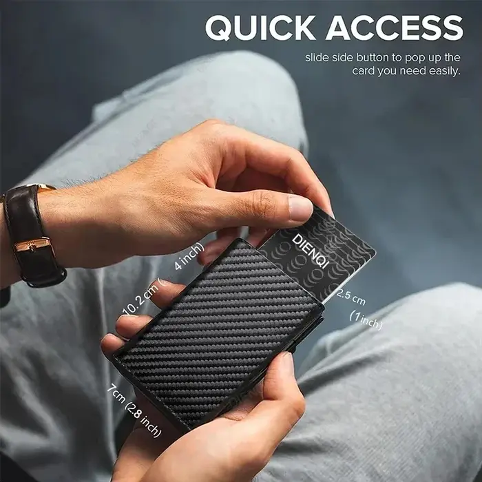 Portefeuille Rfid porte-carte de crédit de luxe