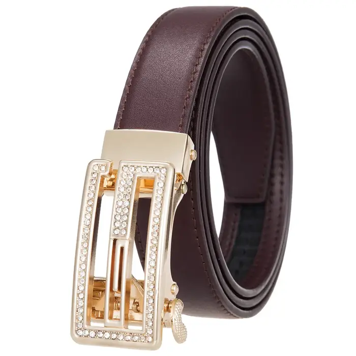 Nouvelle ceinture pour femme en cuir véritable