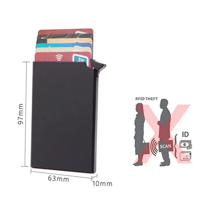 Portefeuille Rfid en aluminium et métal