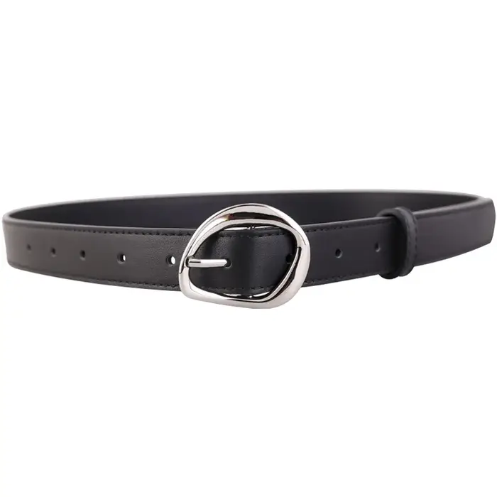 Ceintures de taille en cuir de vache uni noir marron pour femmes