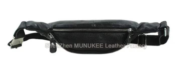 Sac de taille en cuir véritable pour hommes