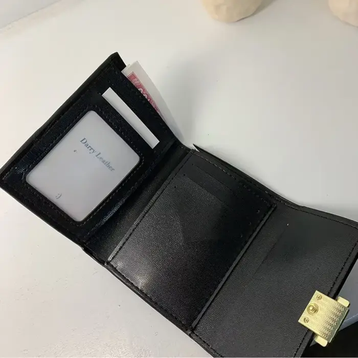 Femmes portefeuille Vintage court en cuir petit sac à main Mini femme mode multi-carte porte-carte porte-monnaie multi-fonctionnel pochette