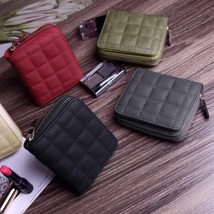 Portefeuille court en cuir PU pour femmes