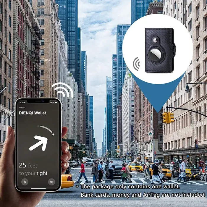 Porte-carte Rfid en carbone pour hommes et femmes