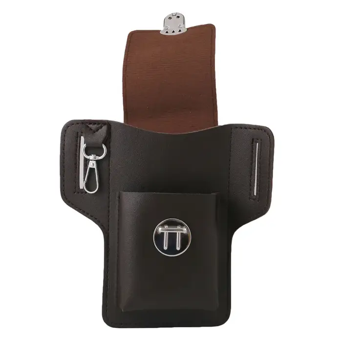 Sac de ceinture de téléphone en cuir Pu multifonctionnel, sac rétro pour hommes, étui à boucle de té