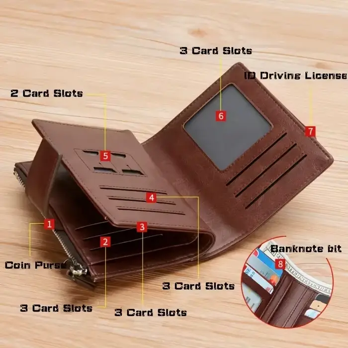 Porte-monnaie homme portefeuille RFID antivol