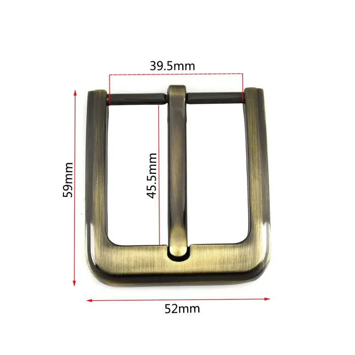 1 boucle de ceinture en métal brossé 40mm