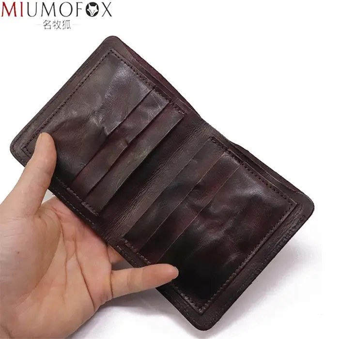 Portefeuille en cuir véritable pour hommes