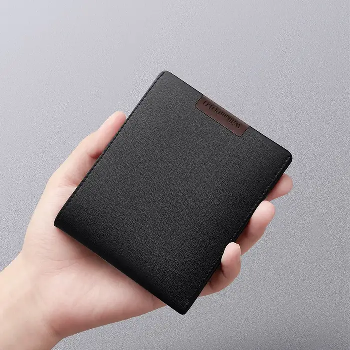 Portefeuille court et authentique pour hommes, porte-cartes de ramassage, sac multifonctionnel, à la