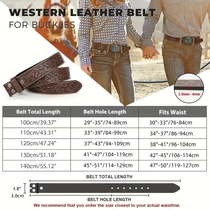 Ceinture rétro en cuir véritable pour hommes et femmes