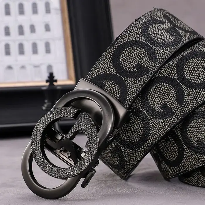 Nouvelle marque de luxe hommes ceintures célèbre toile cuir