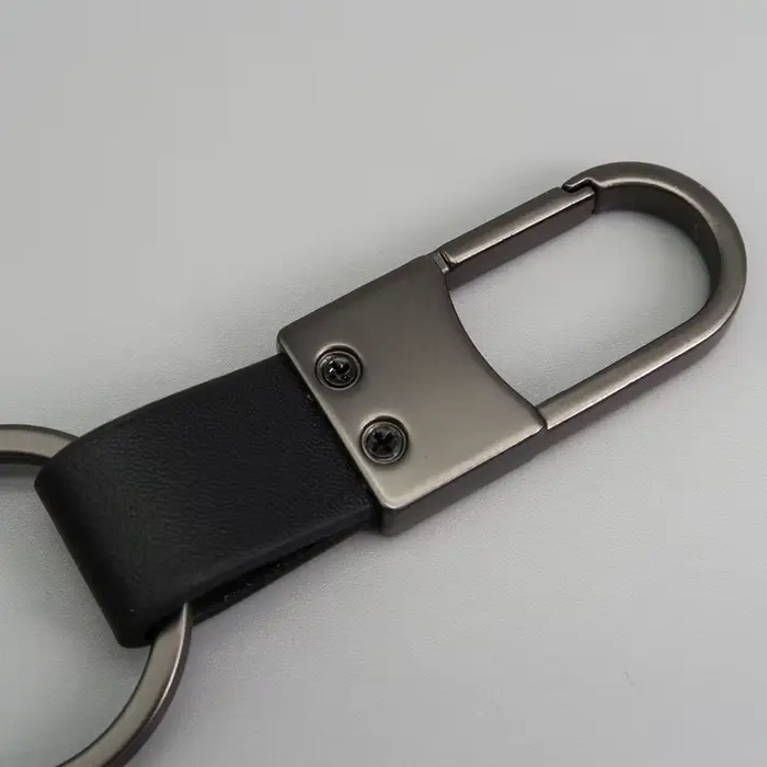 Porte-clés de voiture de luxe en cuir véritable