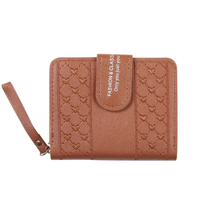 Nouveau portefeuille court zippé pour femme