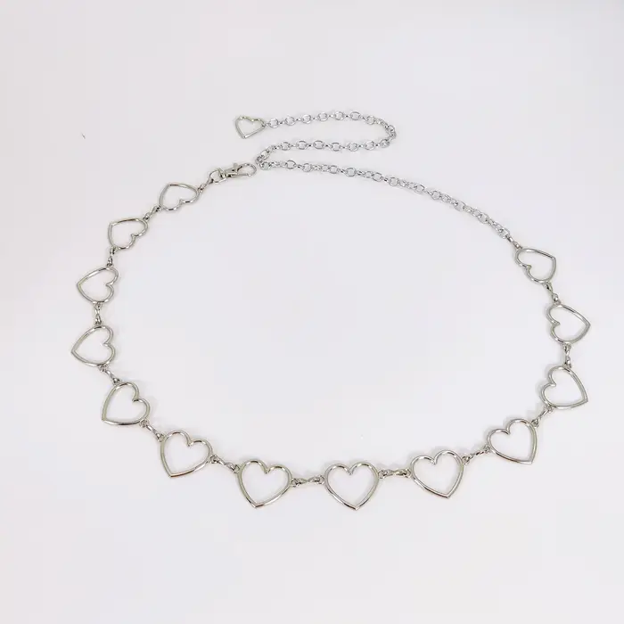 Ceinture femme marque de luxe en forme de coeur en métal taille chaîne ceinture Goth accessoires Y2k