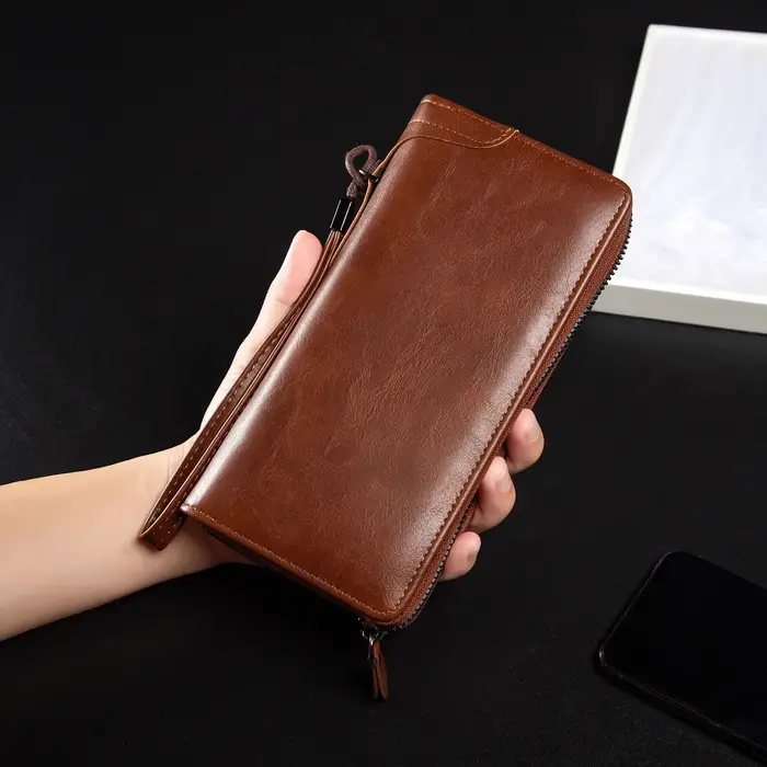 Portefeuille Long à fermeture éclair pour hommes
