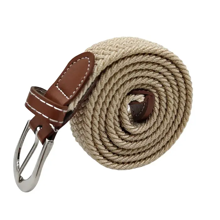 Ceinture élastique en toile unisexe pour sorties décontractées, bande élastique tissée, fête, déplacement quotidien
