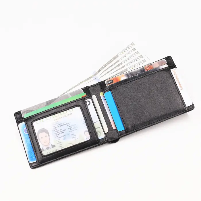 Portefeuille en cuir PU pour hommes