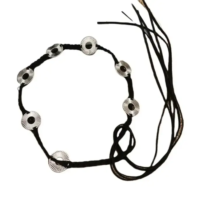 Ceinture bohème ronde haut de gamme pour femme ; Accessoire parfait pour les jeans ou les jupes