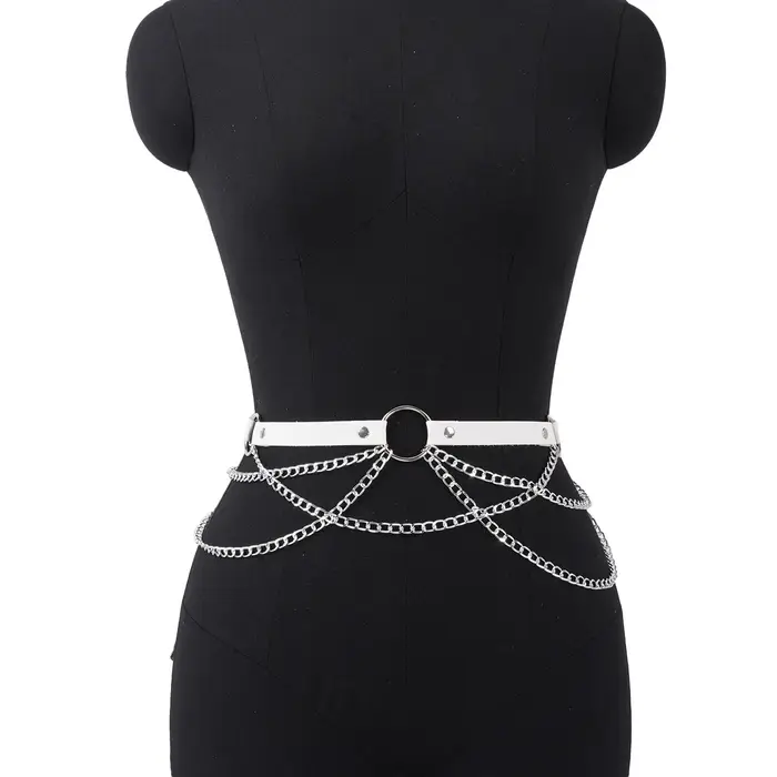 Ceinture de mode femme Style de rue chaîne de taille glands