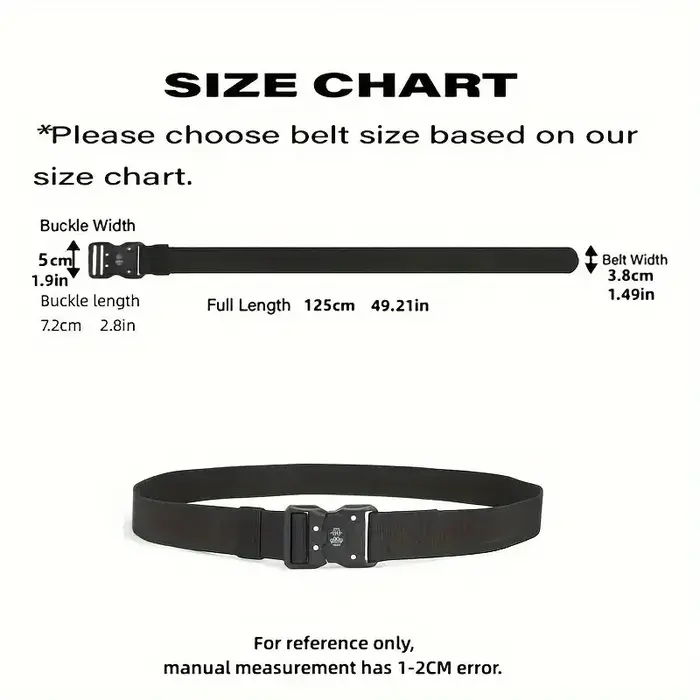 Véritable ceinture tactique noire à dégagement rapide pour hommes, boucle de ceinture d'extérieur à 