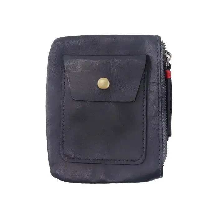 Portefeuille en cuir pour hommes, 1 pièce, minimaliste, mini portefeuille de rangement, porte-cartes