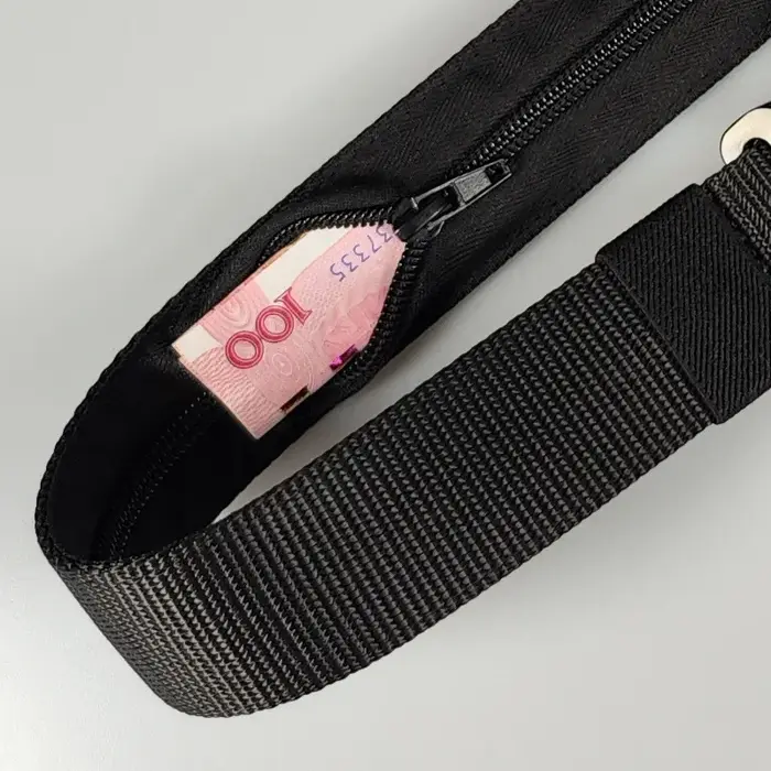Ceinture pour hommes avec fermeture éclair