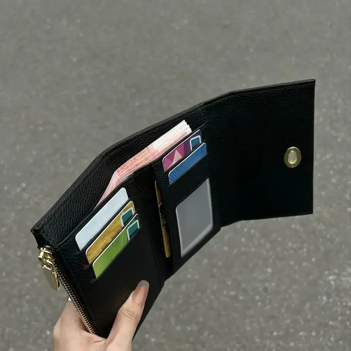 Portefeuille noir exquis pour femmes