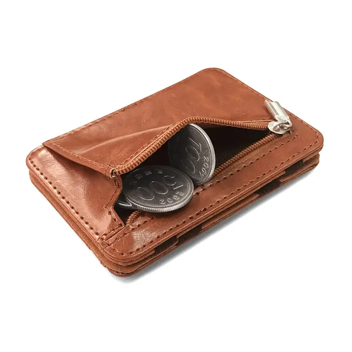 Petit portefeuille magique en cuir pour hommes