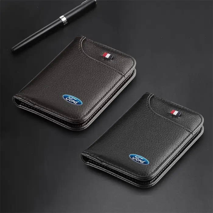Porte-carte d'identité et permis de conduire portable pour voiture