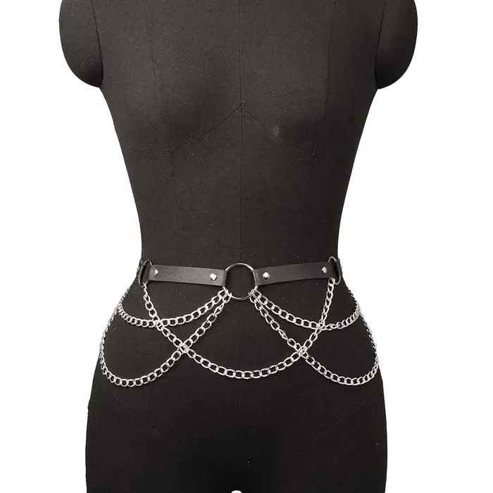 Ceinture de mode femme Style de rue chaîne de taille glands