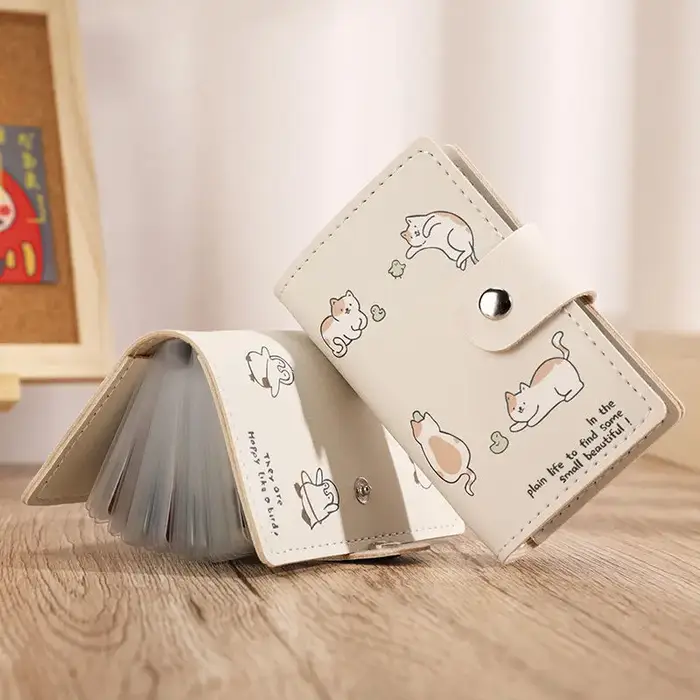 Porte-cartes d'identité Anti-vol dessin animé chat banque cartes de crédit Bus couverture porte-carte de visite pochette pour pièces de monnaie portefeuilles sac organisateur sac à main