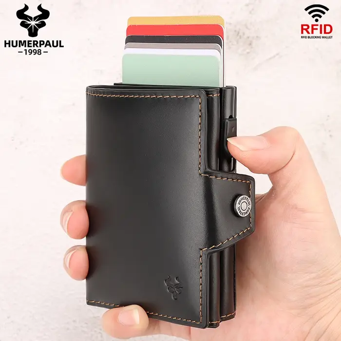 Portefeuille porte-cartes de crédit RFID anti-scan
