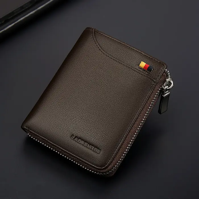 LAORENTOU portefeuille pour hommes en cuir véritable mode 2025 nouveau Design de haute qualité meilleur cadeau pour mari père luxe