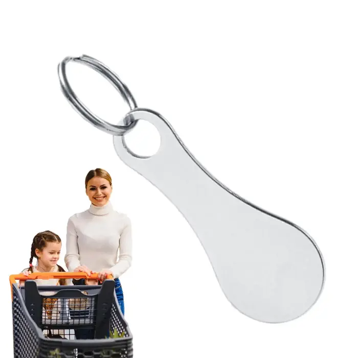 Porte-clés DIY portable en forme de jeton de chariot de courses et porte-monnaie