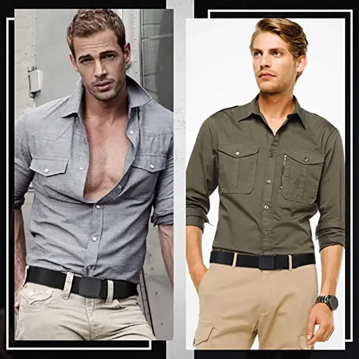 Ceinture en nylon militaire automatique pour hommes