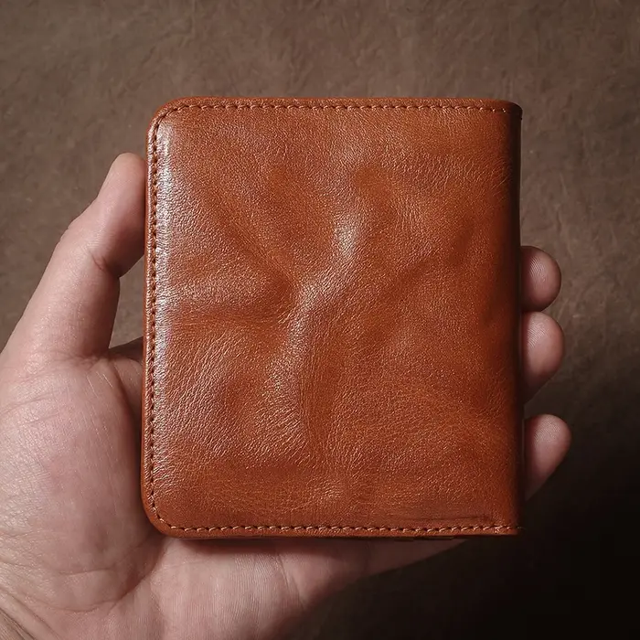 GURO portefeuille en cuir véritable de haute qualité fentes multi-cartes Ultra mince léger porte-carte de crédit hommes femmes pince à billets à deux volets