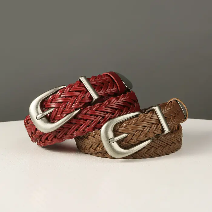 Ceinture tressée vintage pour femme