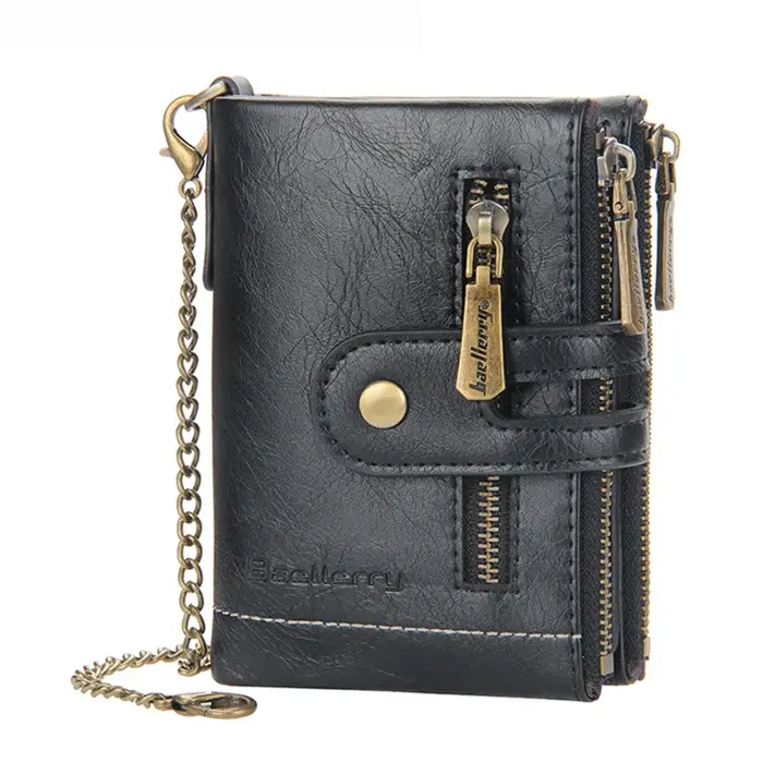 Portefeuille de luxe en cuir PU pour hommes