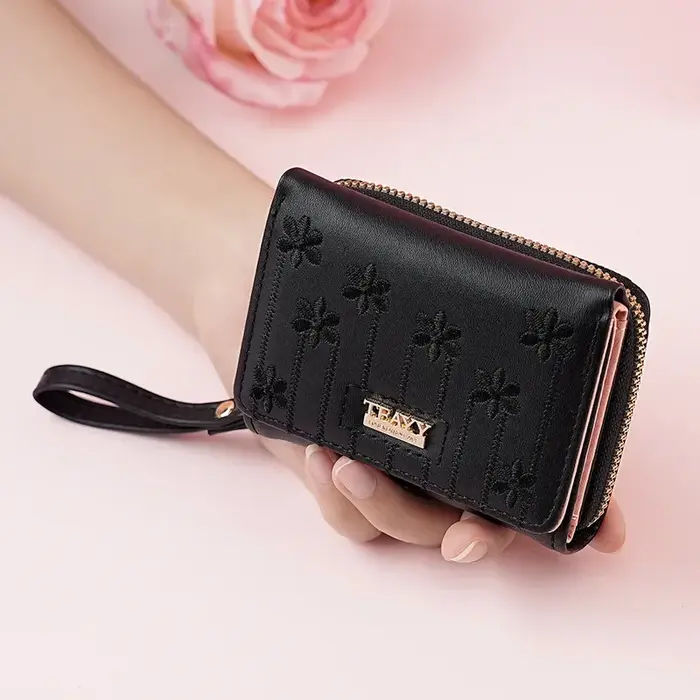 Petit portefeuille en cuir PU pour femme