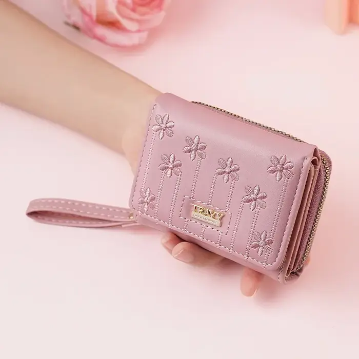 Petit portefeuille en cuir PU pour femme