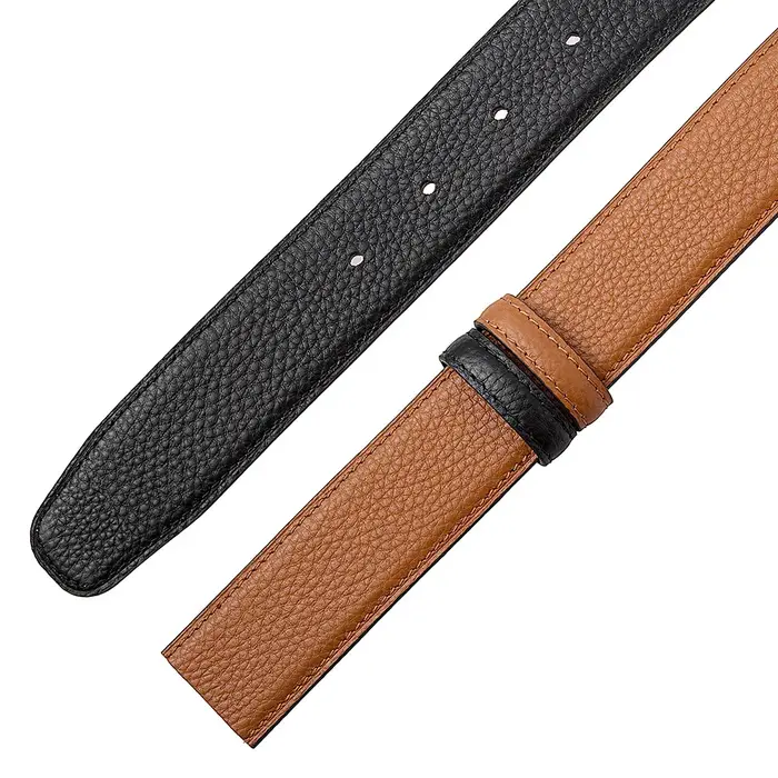 Sangle de ceinture en cuir pleine fleur double face de 3