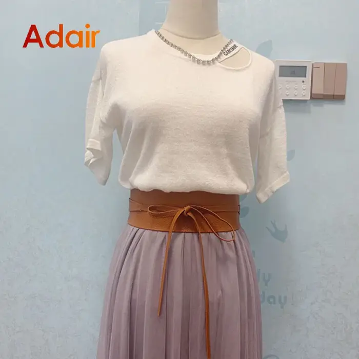 Mode femmes ceinture pour robe en cuir nœud papillon larges ceintures