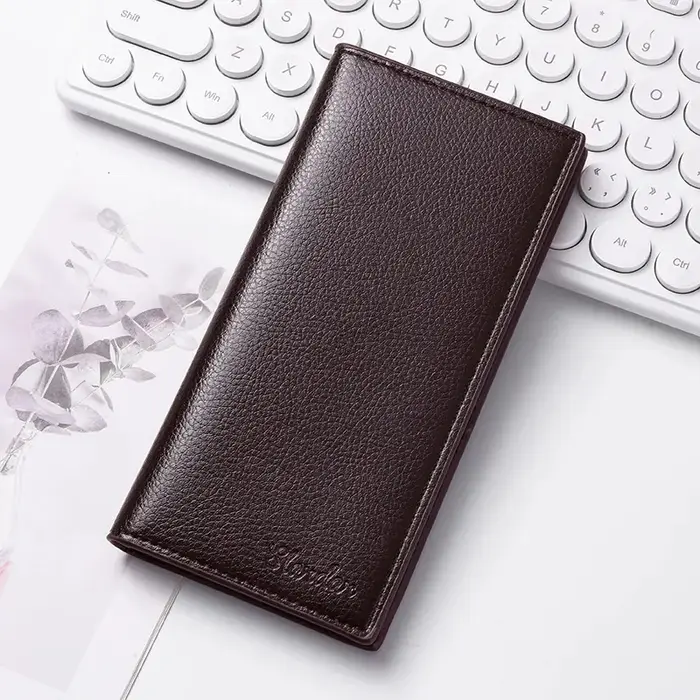 Portefeuille Long pour hommes, fente multi-cartes, peut contenir un téléphone portable, sac pour car